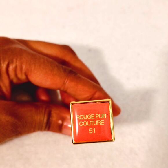 Yves Saint Laurent Rouge Pur Couture Color #51 Corail Urbain Lipstick 3.5g NEW - Picture 3 of 4